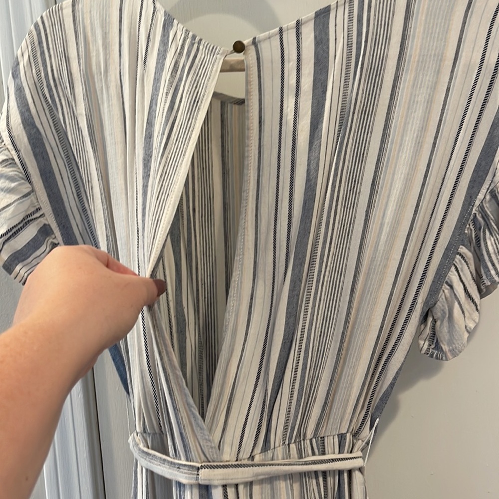 June & Hudson Mixed Stripe Open Back Jumpsuit - image 7